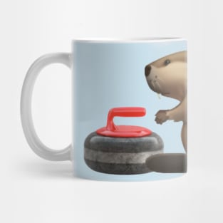 Curling Beaver Mug